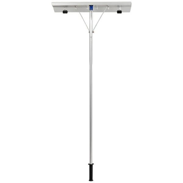 Râteau de Toit à Neige Extensible 160-610CM Déneigement de Toit en Aluminium avec Lame 66 cm 5 Sections Poignée Antidérapante et 2 Rouleaux