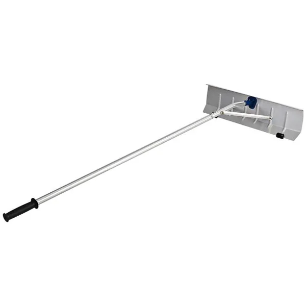 Râteau de Toit à Neige Extensible 160-610CM Déneigement de Toit en Aluminium avec Lame 66 cm 5 Sections Poignée Antidérapante et 2 Rouleaux