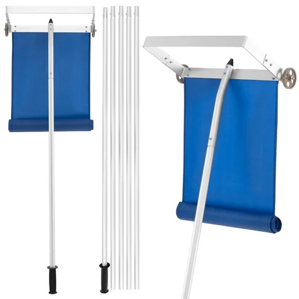Râteau à Neige pour Toit avec 4 Tiges D'extension 151-611 CM Déneigement de Toit en Aluminium pour Maison Véhicule Garage