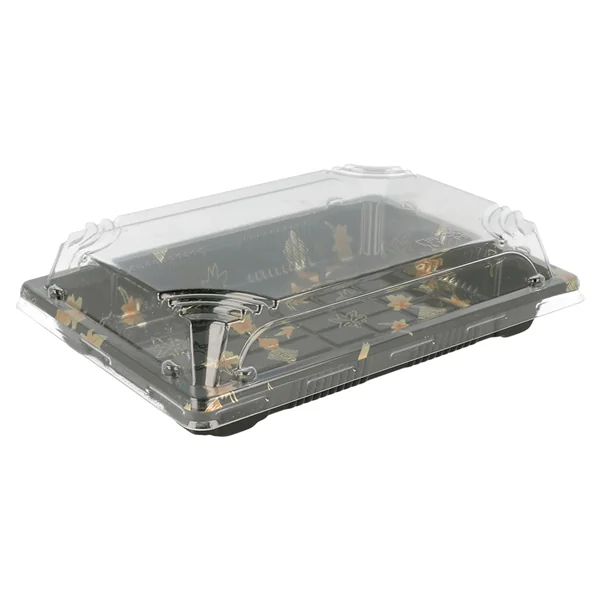 RÉCIPIENTS + COUVERCLES POUR "SUSHI" 18,8x13,3x4,5 CM NOIR PS (400 UNITÉ) - Garcia de Pou