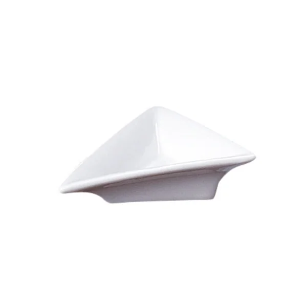 RÉCIPIENTS TRIANGULAIRES 7,5x7,5x2,4 CM BLANC PORCELAINE (12 UNITÉ) - Garcia de Pou