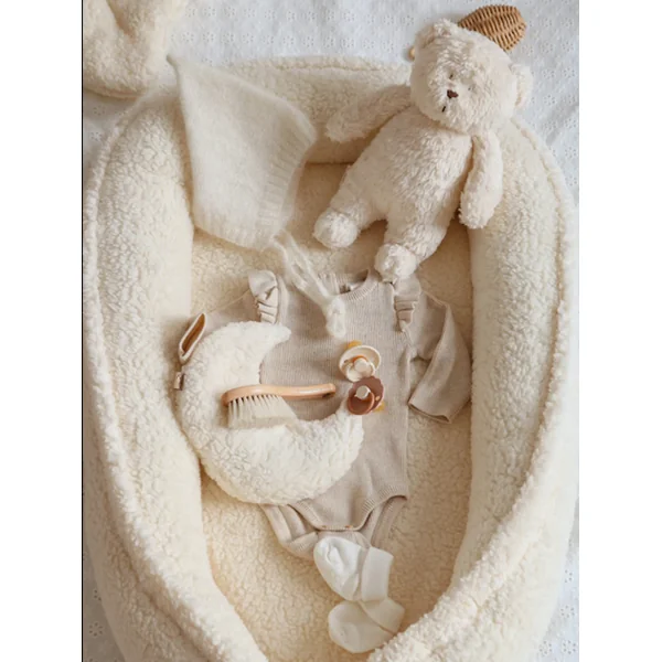 Réducteur de lit / Cocon bébé écru - Babyly