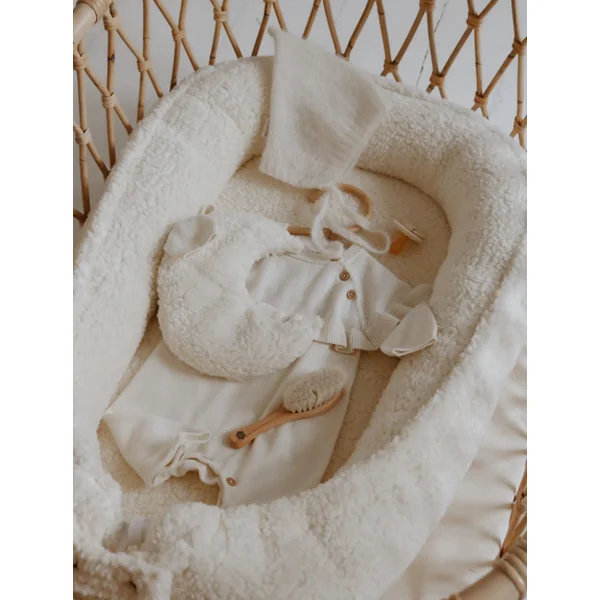 Réducteur de lit / Cocon bébé écru - Babyly