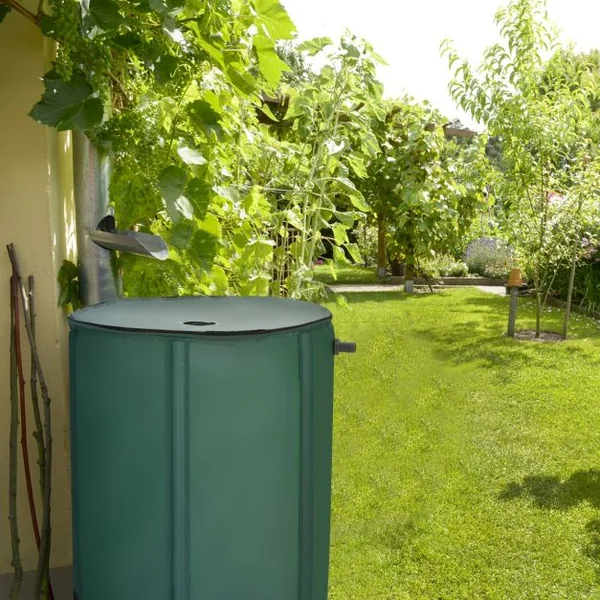 Réservoir Pliable 200L avec Le Récipient de Stockage d'Eau de Filtre de Robinet 60x70CM Idéal pour l'Arrosage des Plantes Vert