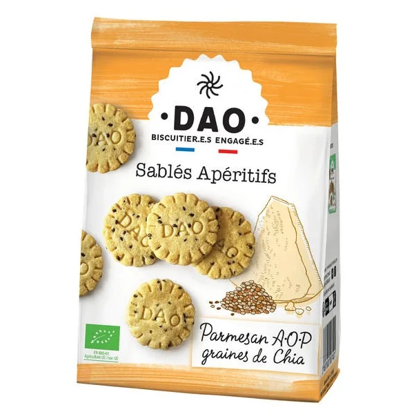 Sablé apéritif parmesan graine de chia 100g