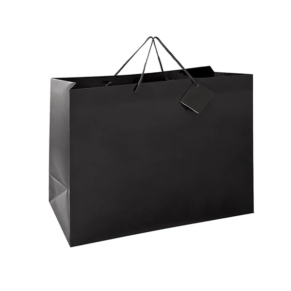 SAC BOUTIQUE ANSES CORDON 150 G/M2 40+15x32 CM NOIR CELLULOSE (100 UNITÉ) - Garcia de Pou