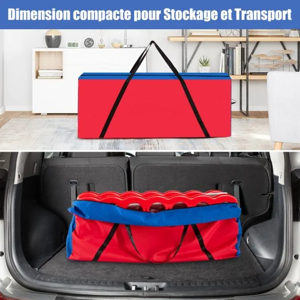 Sac de Rangement pour Jeu Géant Puissance 4 en Tissu Oxford 84 cm pour Jeu Jumbo Jeu Non Inclus 84 x 35 x 23 cm