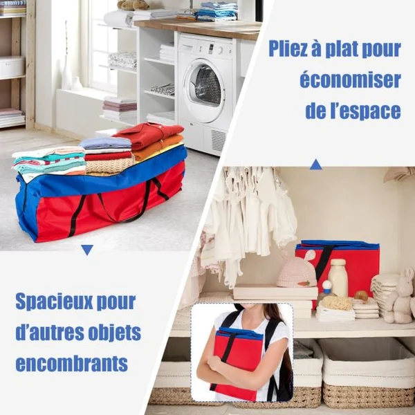 Sac de Rangement pour Jeu Géant Puissance 4 en Tissu Oxford 84 cm pour Jeu Jumbo Jeu Non Inclus 84 x 35 x 23 cm