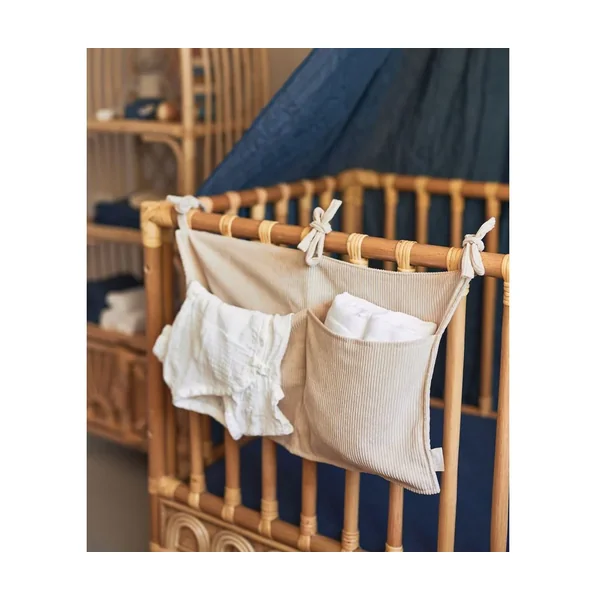 Sac de rangement velours nougat