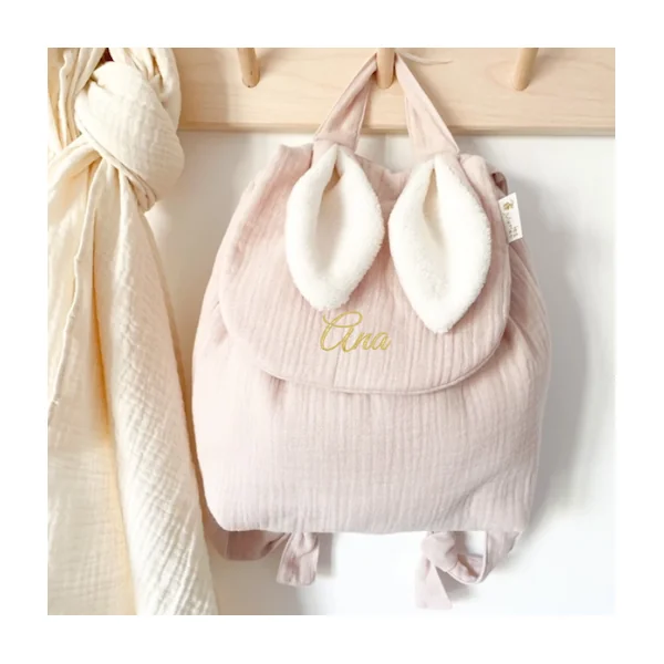 Sac à dos lapinou rose poudré