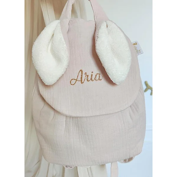 Sac à dos lapinou rose poudré