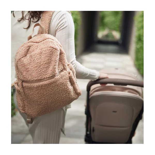 Sac à dos à langer boucle biscuit