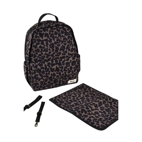 Sac à dos à langer Béaba – imprimé léopard, pratique et stylé
