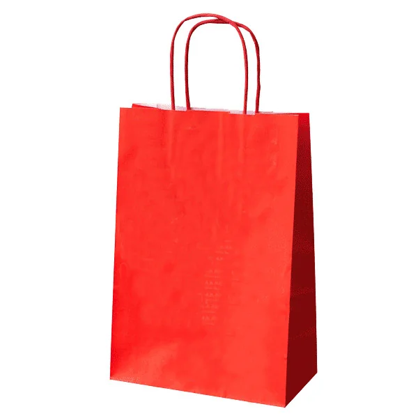 SACS SOS AVEC ANSES 80 G/M2 26+14x32 CM ROUGE KRAFT (250 UNITÉ) - Garcia de Pou