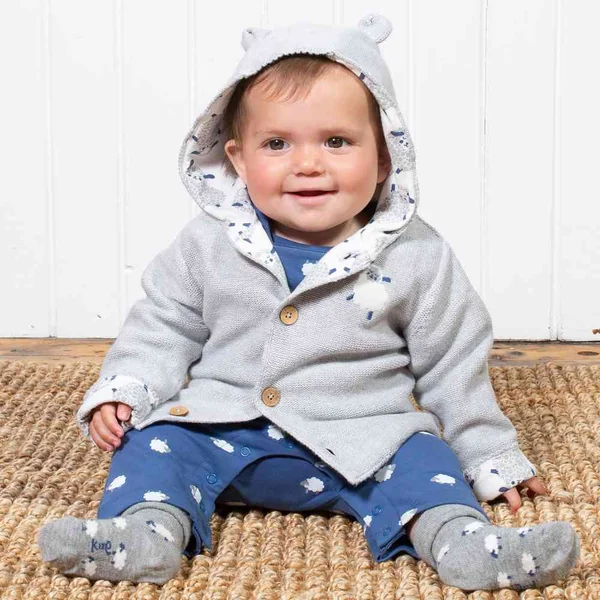 Salopette bébé en coton bio Kite clothing - motifs moutons - Dernier exemplaire 3 mois