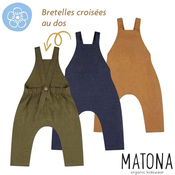 Salopette bébé en lin "Lou" - Matona
