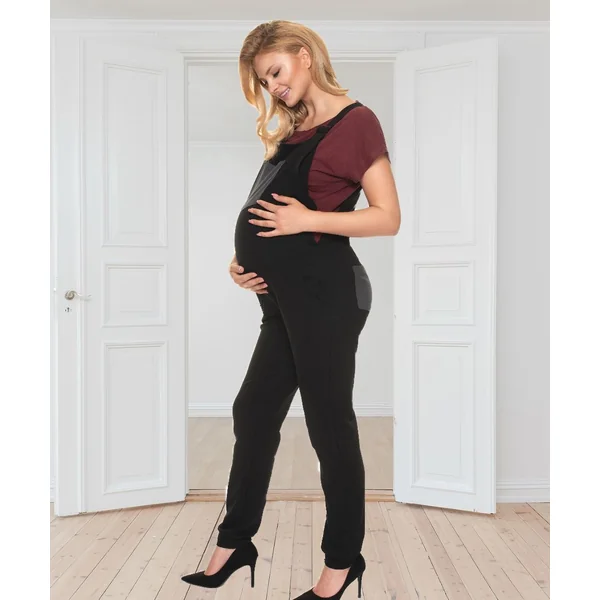 Salopette de grossesse en coton confortable - Reste 1 S/M