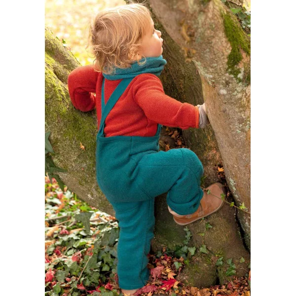 Salopette DISANA enfant en laine bouillie bio - Pour jouer dehors