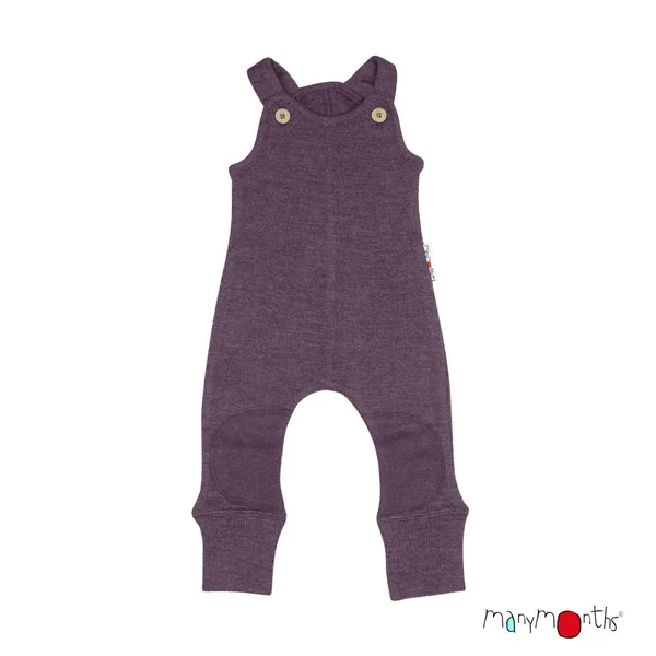 Salopette grenouillère en laine mérinos "Romper playsuit" Manymonths - Coloris 2023/24