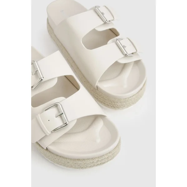 Sandales Plateformes À Double Bride Avec Détails Boucles