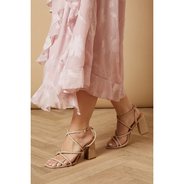 Sandales à Talons Hauts Carrés à Brides Molly en synthétiquecuir