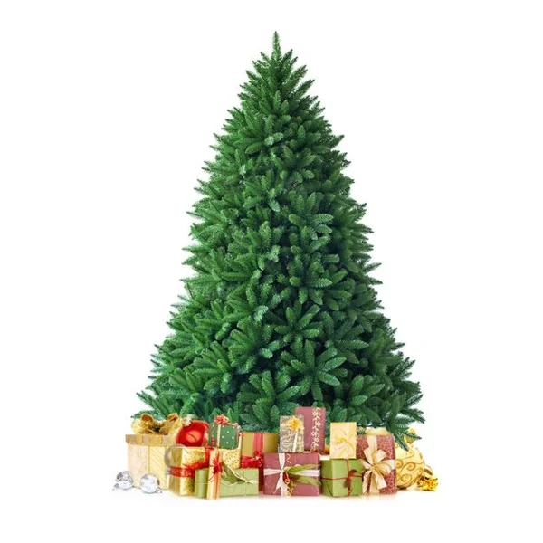 Sapin de Noël Artificiel 150/180/225CM 600/1250/1968 Branches Matériel PVC Arbre de Noël avec Socle en Métal Décoration de Noël