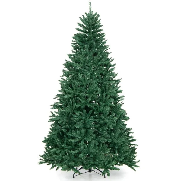 Sapin De Noël Artificiel 180 cm/225 cm/270 cm 1355/2254/3594 Branches En Pvc Support En Métal Pliable à Charnières Installation Rapide Vert S/M/L