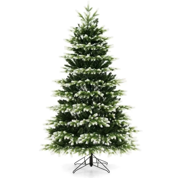 Sapin de Noël Artificiel 180CM 1801 Branches 350 Ampoules Led Blanc Chaud Et Froid à Charnière Connecteur d'Alimentation Rapide 3 Modes d'Éclairage