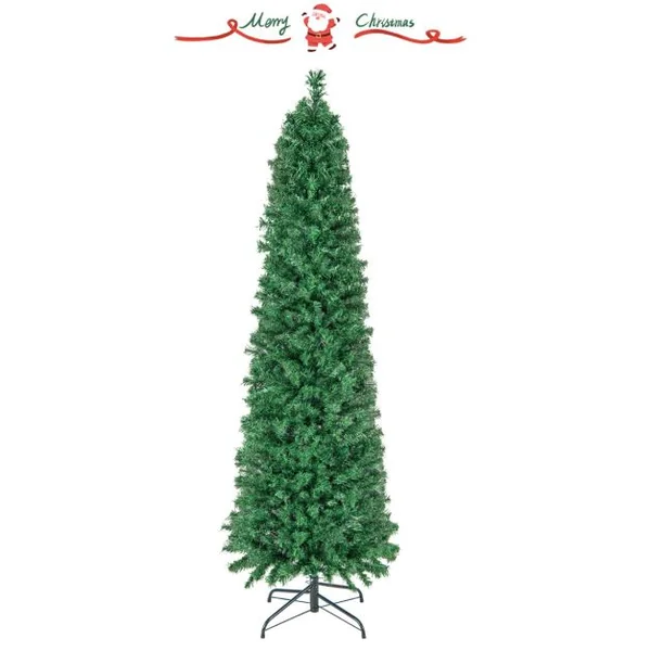 Sapin de Noël Artificiel 180CM avec 517 Branches Support en Métal