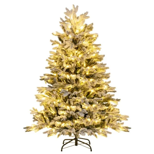 Sapin de Noël Artificiel de 135cm avec 688 Branches & 200 Lumières LED