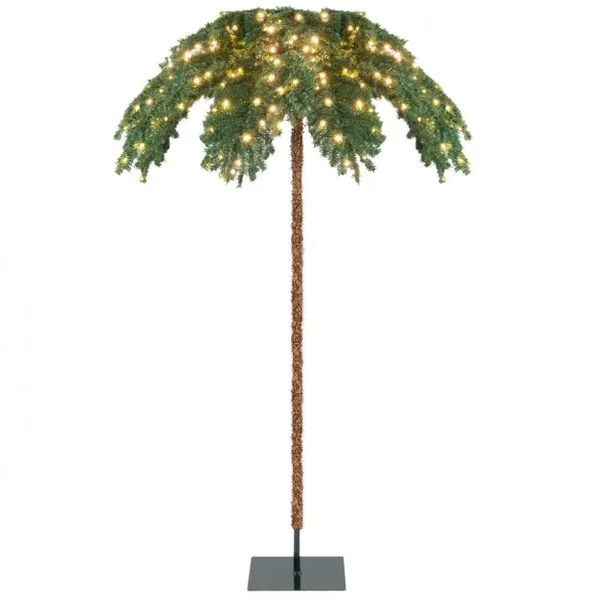 Sapin de Noël Artificiel de 180 cm avec 250 Lumières LED Blanc Chaud 813 Branches pour Porche Maison