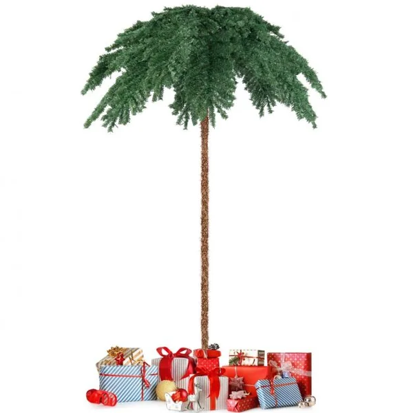 Sapin de Noël Artificiel de 180 cm avec 250 Lumières LED Blanc Chaud 813 Branches pour Porche Maison
