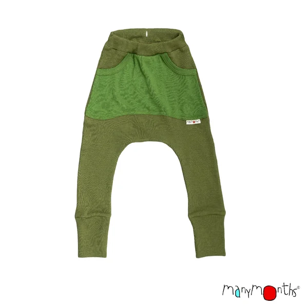Sarouel évolutif en laine mérinos - Kangaroo trousers Manymonths – Coloris 2025/26