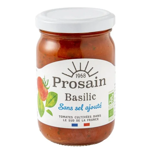 Sauce tomate basilic sans sel 200g