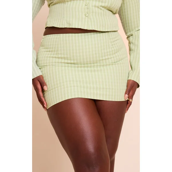 Sauge Ensemble Coordonné Jupe Mini Grande Taille