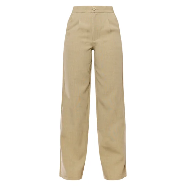 Sauge Pantalon Large Tailleur Tissé Haut De Gamme Taille Haute