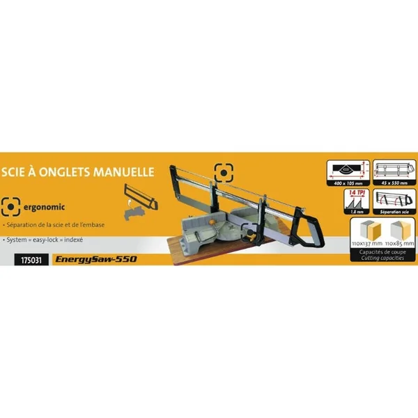 Scie à onglet manuelle 550 mm PEUGEOT OUTILLAGE