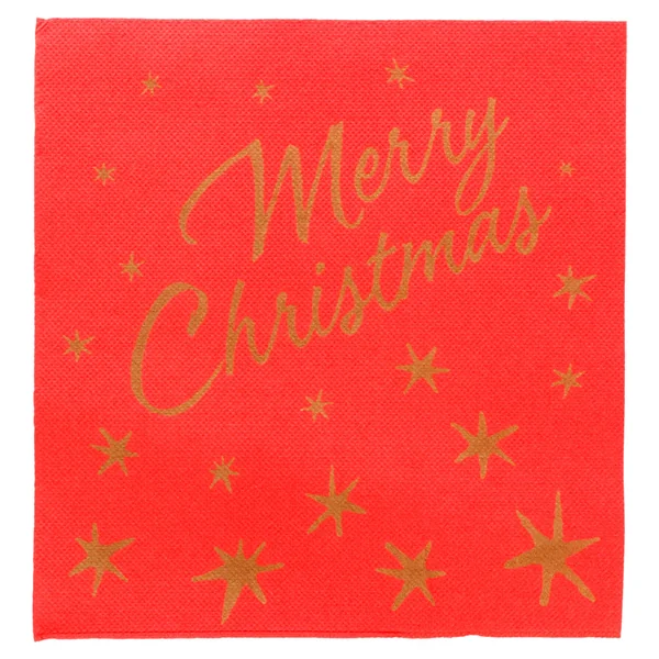 SERVIETTES "DOUBLE POINT" "MERRY CHRISTMAS" 18 G/M2 40x40 CM ROUGE OUATE (1200 UNITÉ) - Garcia de Pou