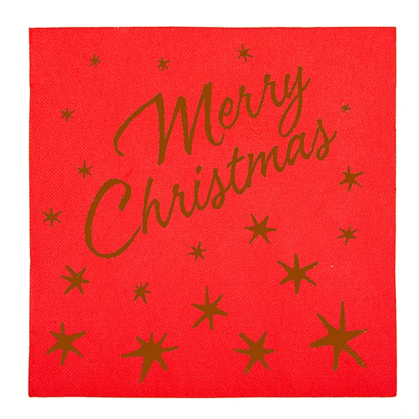 SERVIETTES "MERRY CHRISTMAS" 55 G/M2 40x40 CM ROUGE AIRLAID (700 UNITÉ) - Garcia de Pou