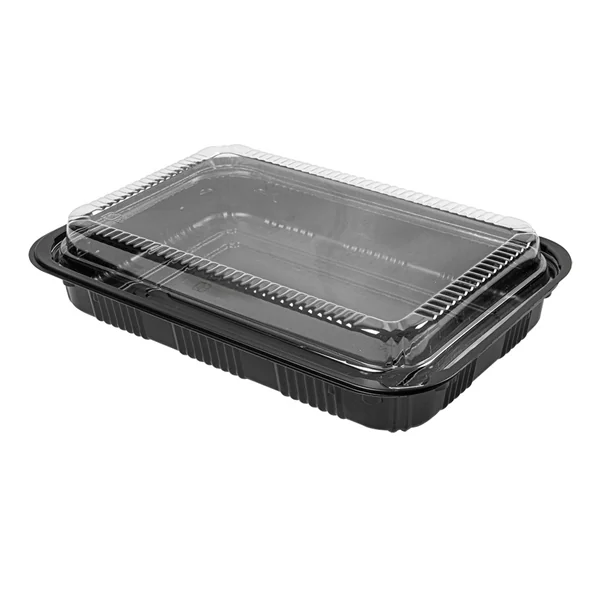 SETS BARQUETTES + COUVERCLES 22,4x15x5 CM NOIR PS (300 UNITÉ) - Garcia de Pou