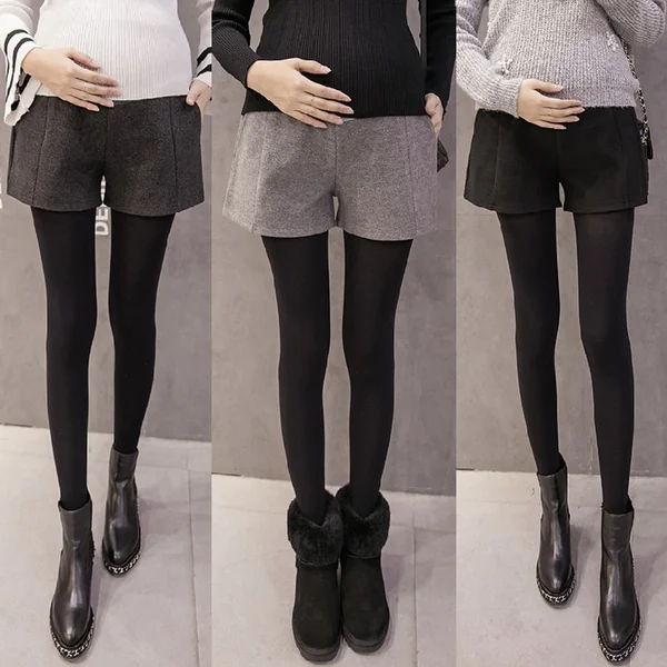 Short de grossesse en laine motif vertical - Reste 1 T36