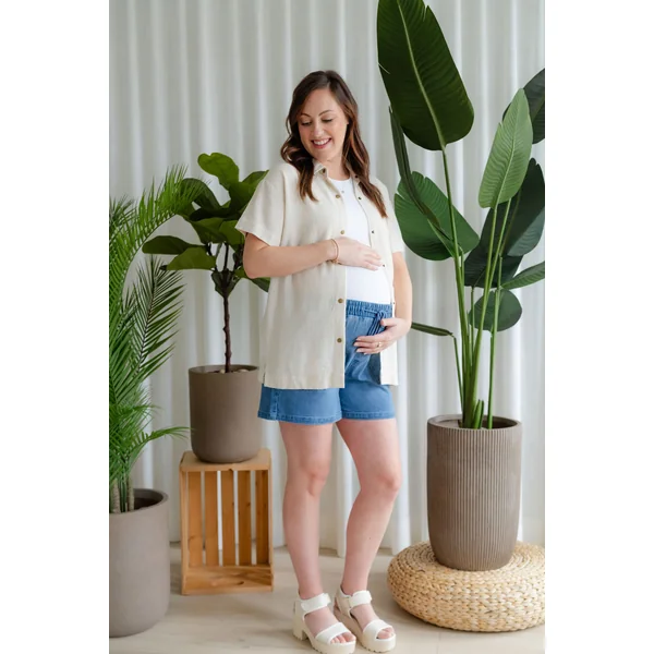 Short en denim décontracté - bleu foncé