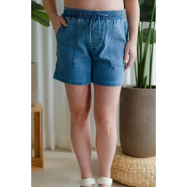 Short en denim décontracté - bleu foncé