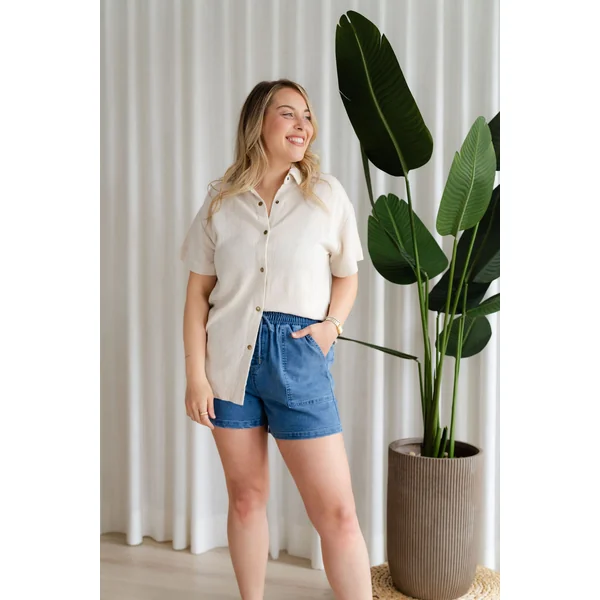 Short en denim décontracté - bleu foncé