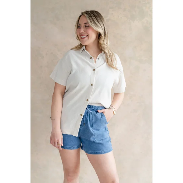 Short en denim décontracté - bleu foncé