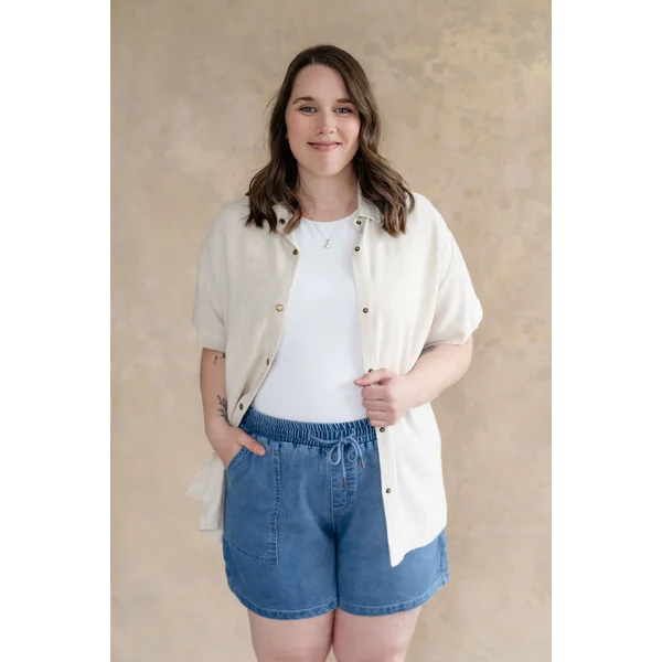 Short en denim décontracté - bleu foncé