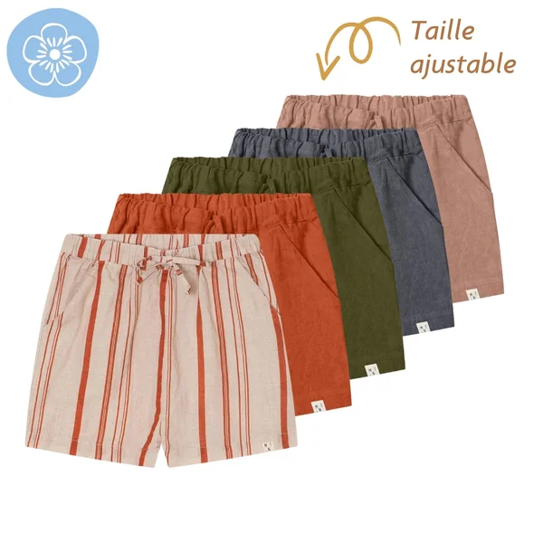 Short en pur lin pour enfant mixte - Matona
