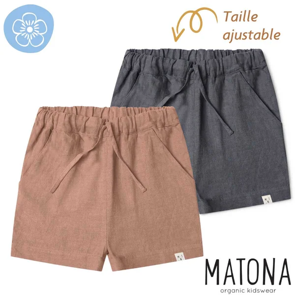 Short en pur lin pour enfant mixte - Matona