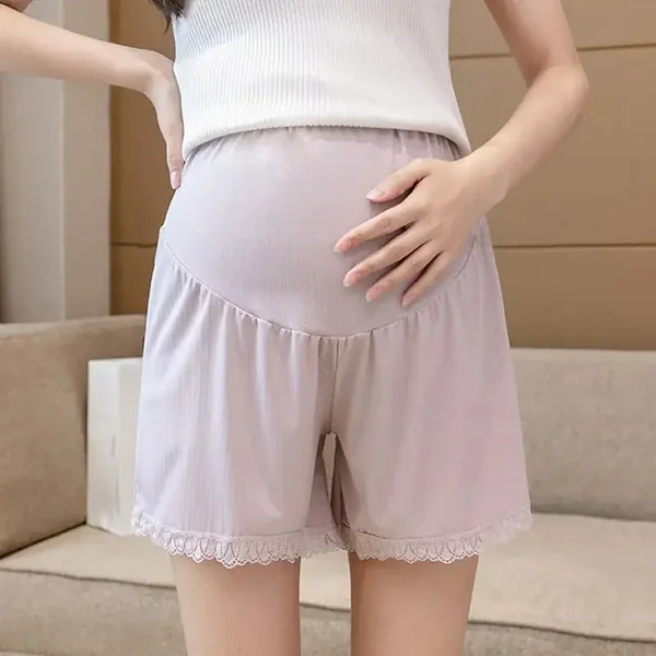 Short Grossesse Côtelé Ajustable