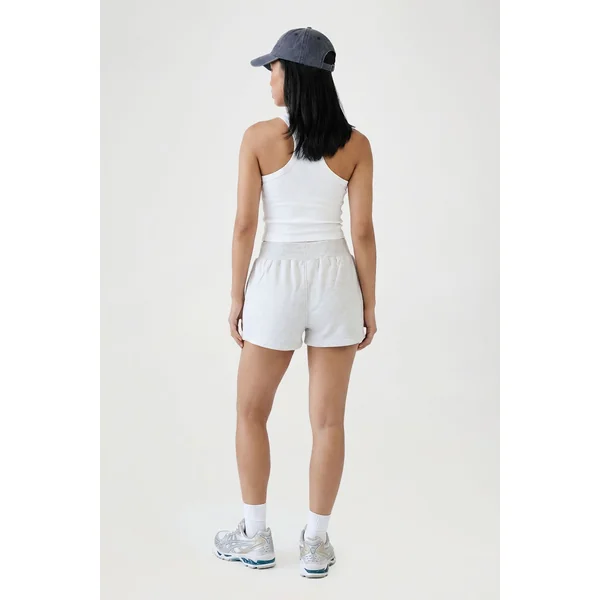 Short Molleton Taille Côtelée